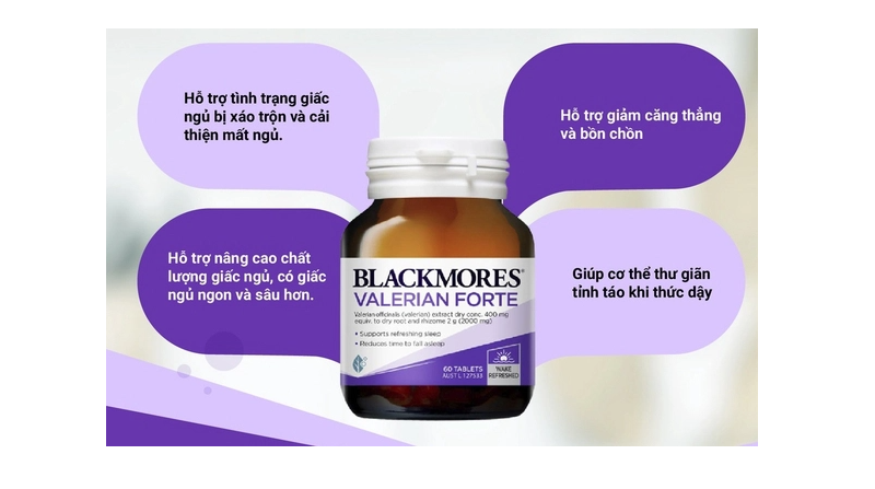 Viên uống cải thiện giấc ngủ Blackmores Valerian Forte - Úc
